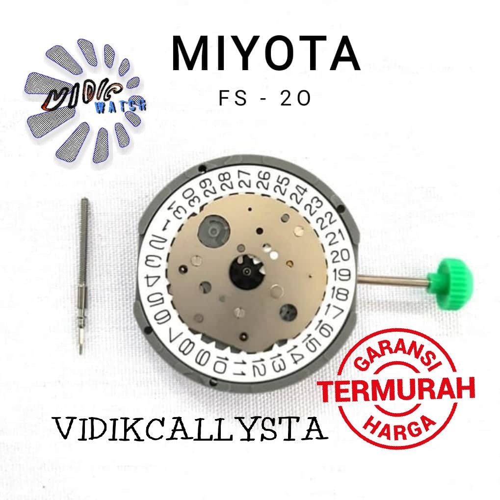 Miyota Fs 20 Fs20 Mesin jam Tangan Movement Japan Miyota Fs20 Ori