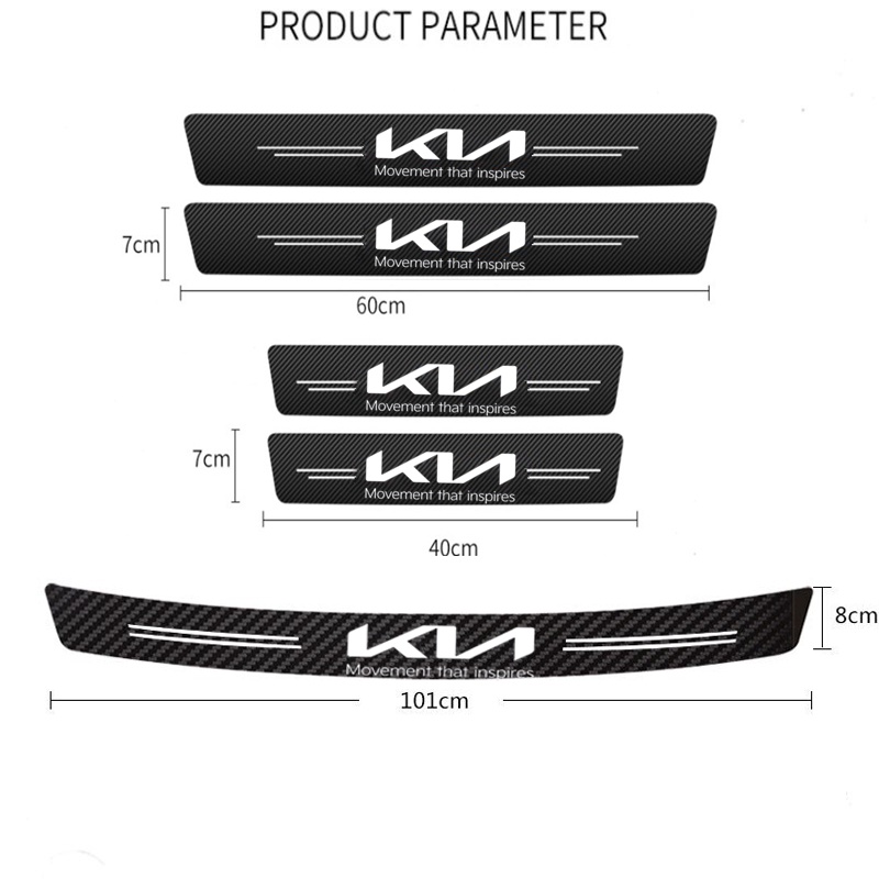 SPECTRA Stiker Strip Pelindung Pintu Mobil Bahan Carbon Fiber Untuk KIA Seltos K3 Carens Forte Cerato Soluto