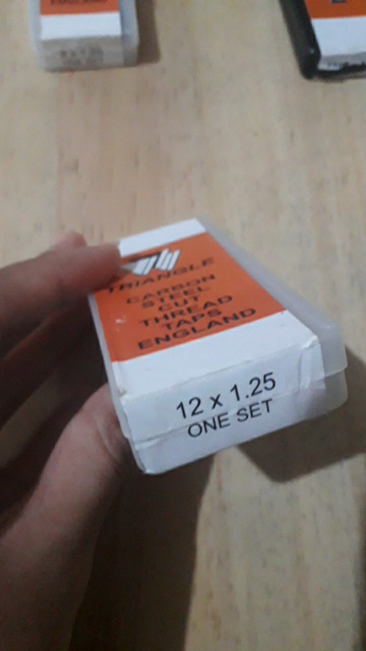 Mata Hand Tap M12 X 1.25 Mm Triangle 3 Pcs Alat Bor Ulir Drat Baut