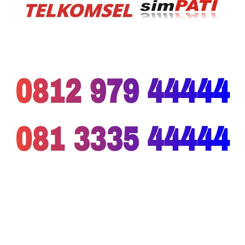 telkomsel nomor caqntik simpati panca 44444 termurah