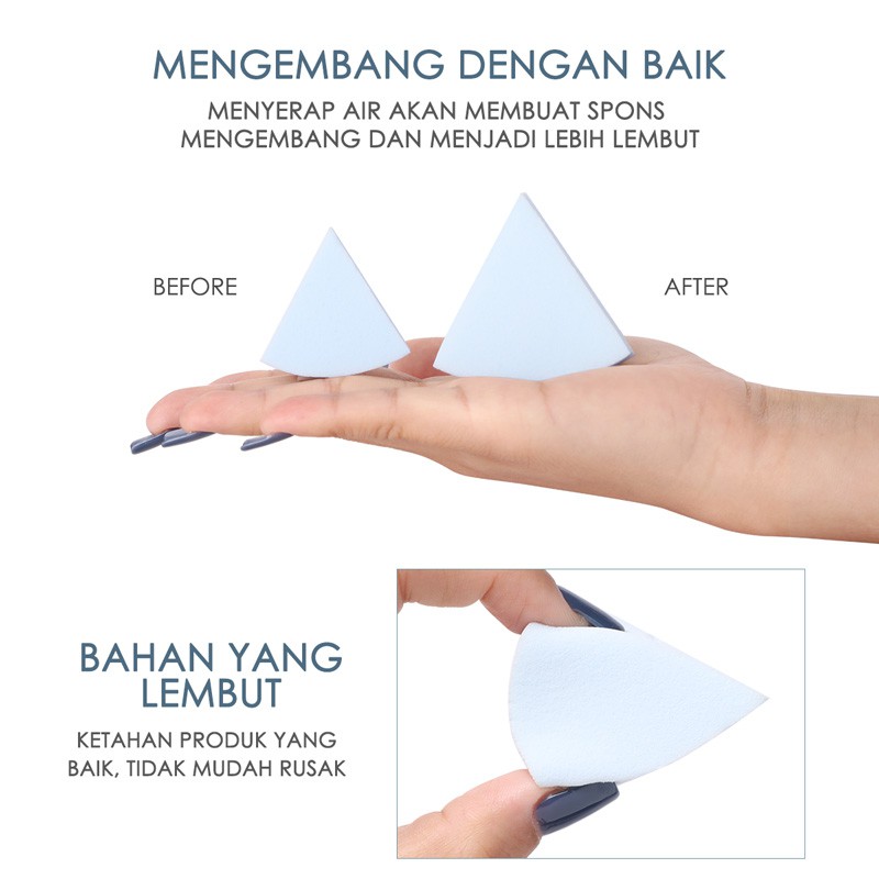 FOCALLURE Beauty Blender soft sponge makeup tool (6pcs in 1 bag)