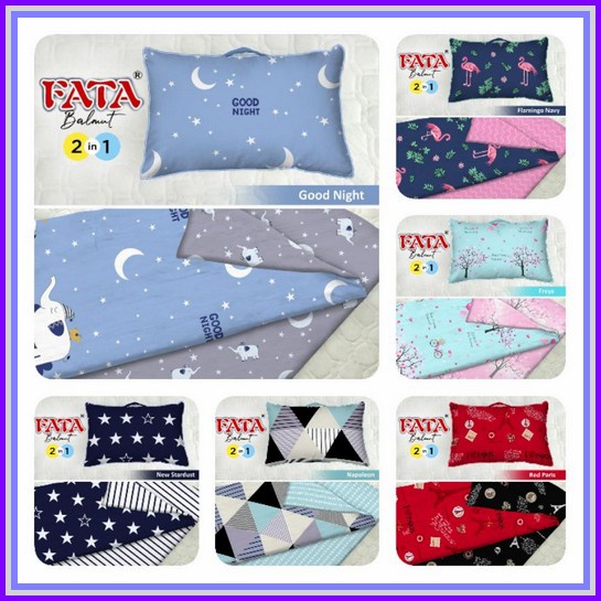 ( Bisa Cod ) Balmut Karakter 2In1 / Tas Bantal Selimut / Balmut Lipat Balmut Fata / Bantal Selimut F