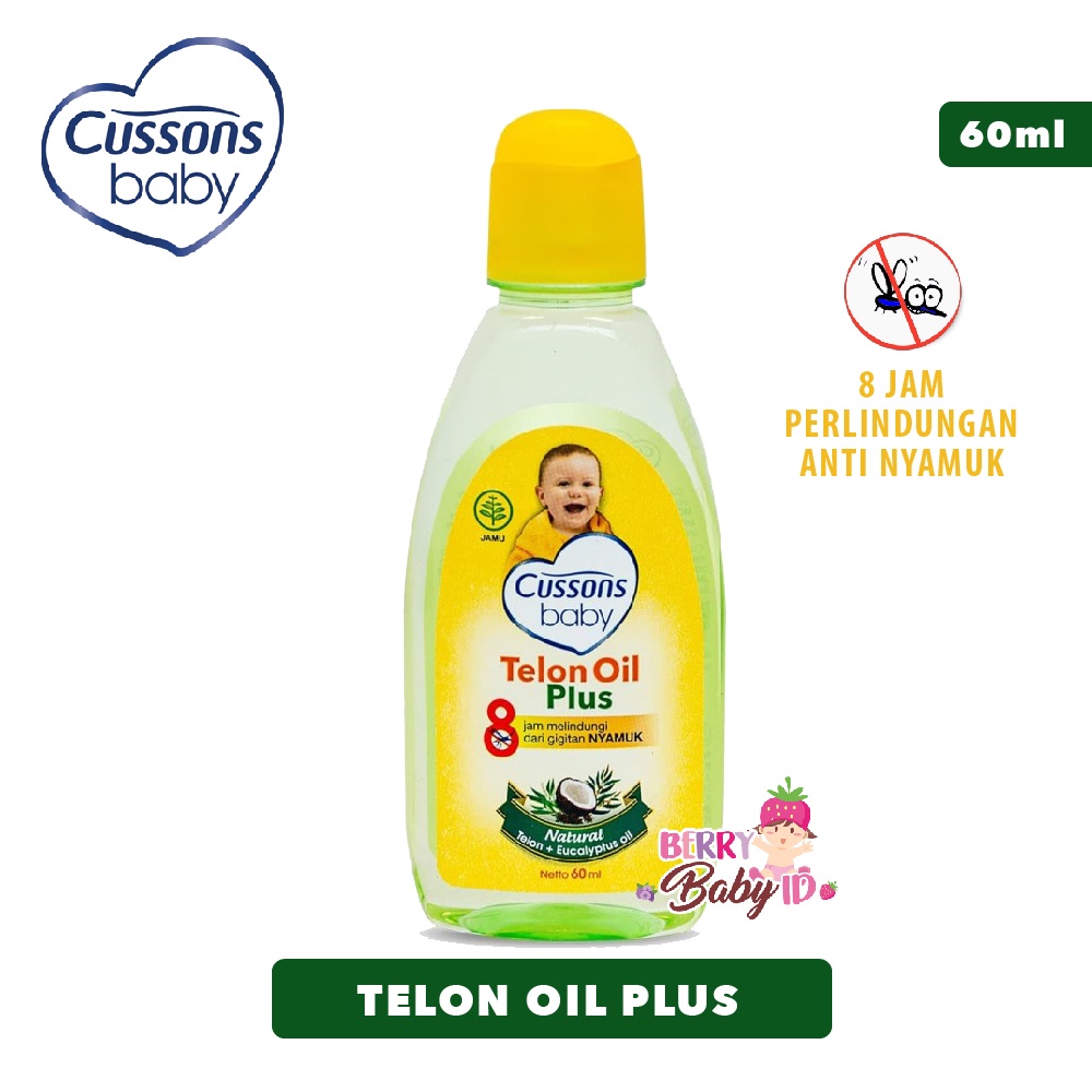 Cussons Baby Minyak Telon Oil Plus Natural Eucalyptus Anti Nyamuk Bayi Berry Mart