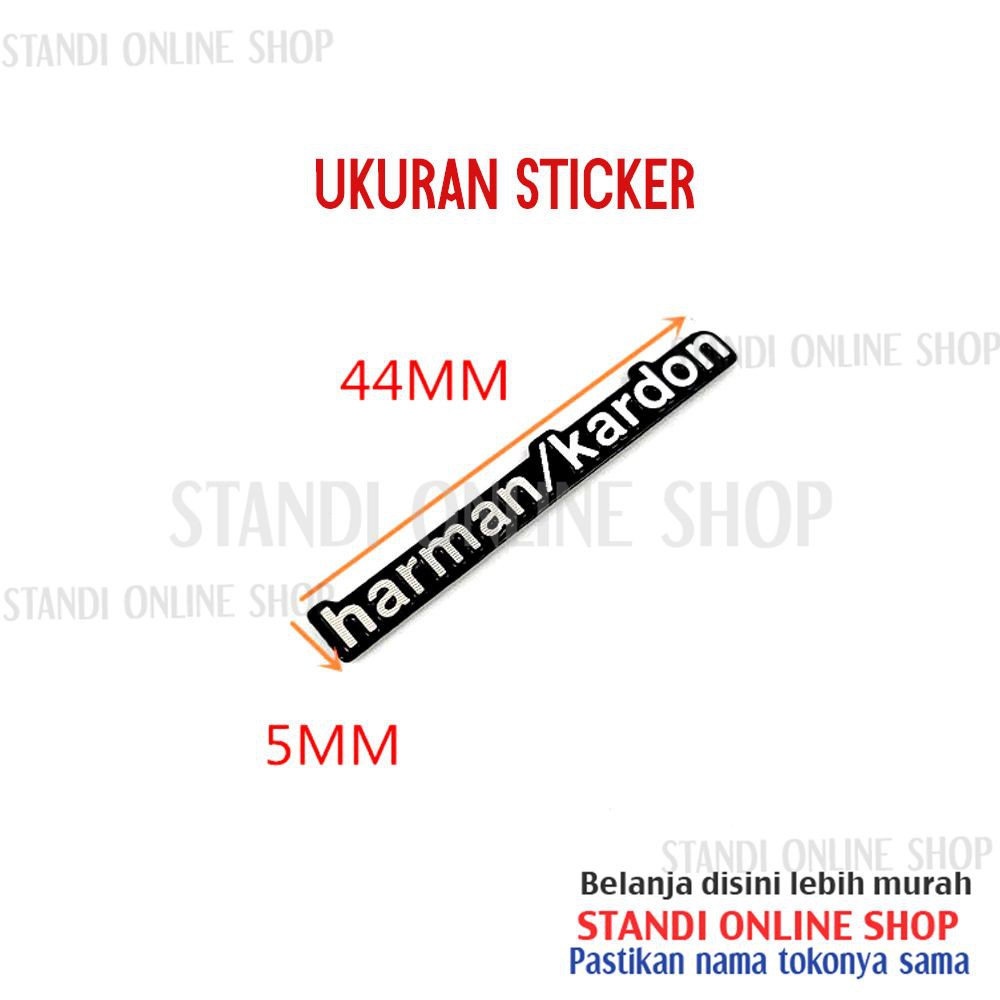 Emblem Alumunium Sticker Decals 3D Logo HARMAN KARDON Audio Speaker