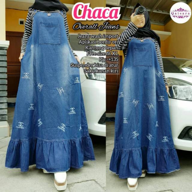 Overall Jeans Bordir //JF902