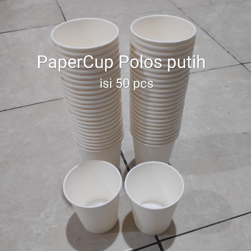 Papercup - Paper cup Polos 8 oz, Gelas kertas, Gelas Kopi, Cup Kertas