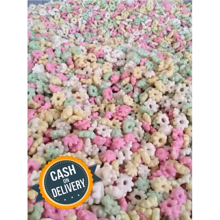 

Kue Sakura cincin 1kg/ kembang kates warna warni rasa gurih