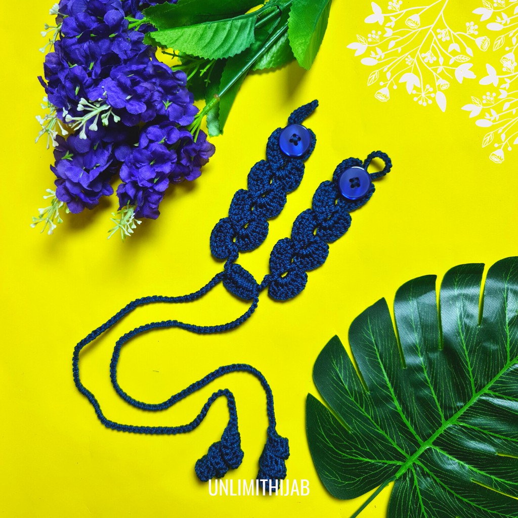 Strap Kalung masker &amp; Konektor masker (2in1) Rajut | Strap mask rajut | Konektor Tali masker rajut