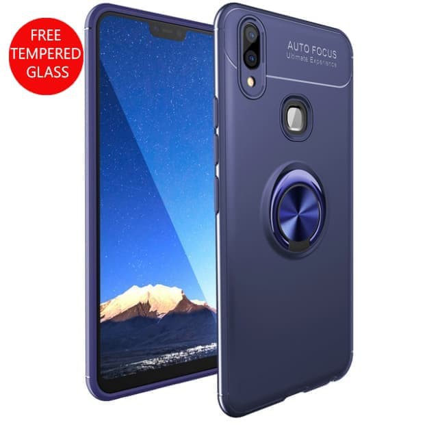 Casing Case Hp Vivo Y91 / Y93 / Y95 iRing Invisible TPU Soft Case-Free Tempered Glass