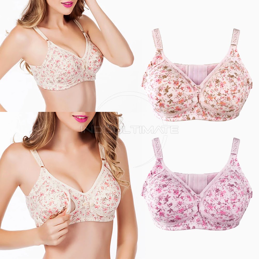 Bra Menyusui Tanpa Kawat BIM-11 Bra Menyusui Kancing Depan BH Menyusui Bayi Pakaian Dalam Wanita Cewek Perempuan Nursing Bra Maternity Bra Ibu Menyusui Bra Motif Motif