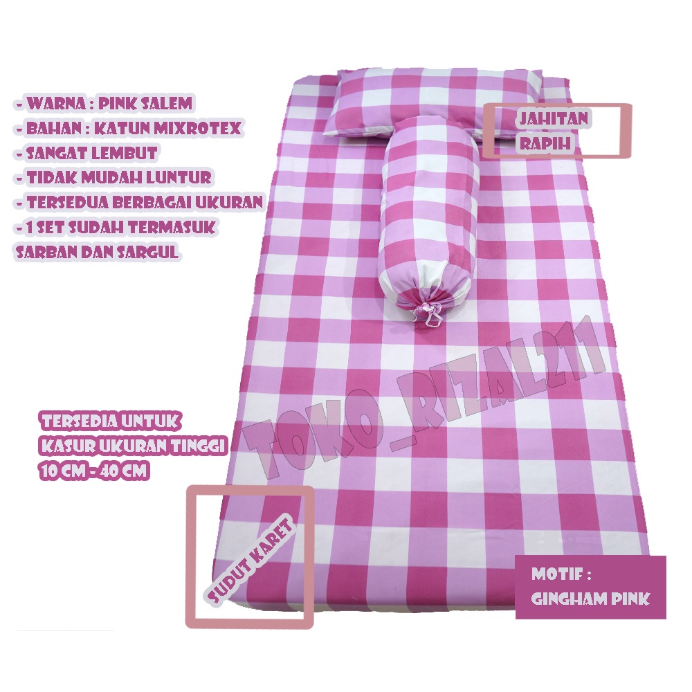 sprei single ukuran 90x200x30