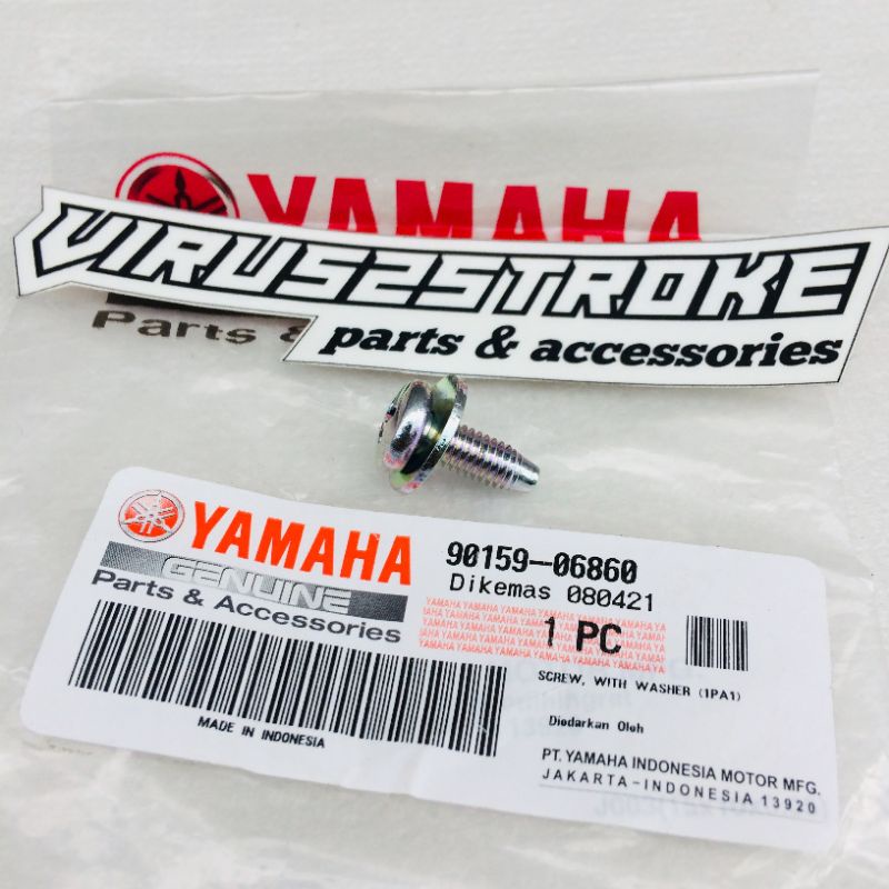 Baut Cover Legshield Legsil Body Bodi Tengah Yamaha Alfa Sigma Champ Original YGP 90159-06860