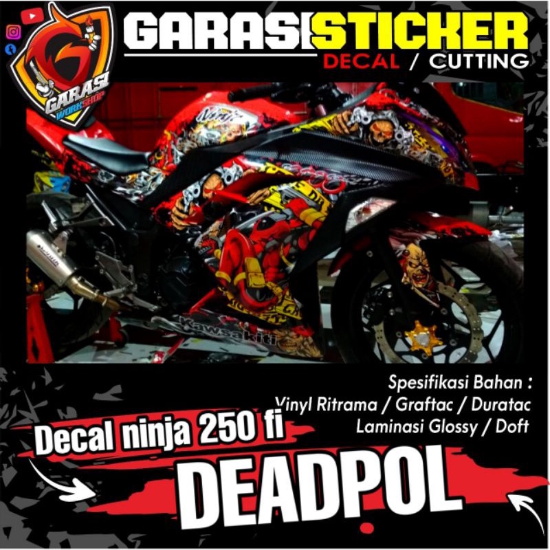 Decal kawasaki ninja 250 fi full body