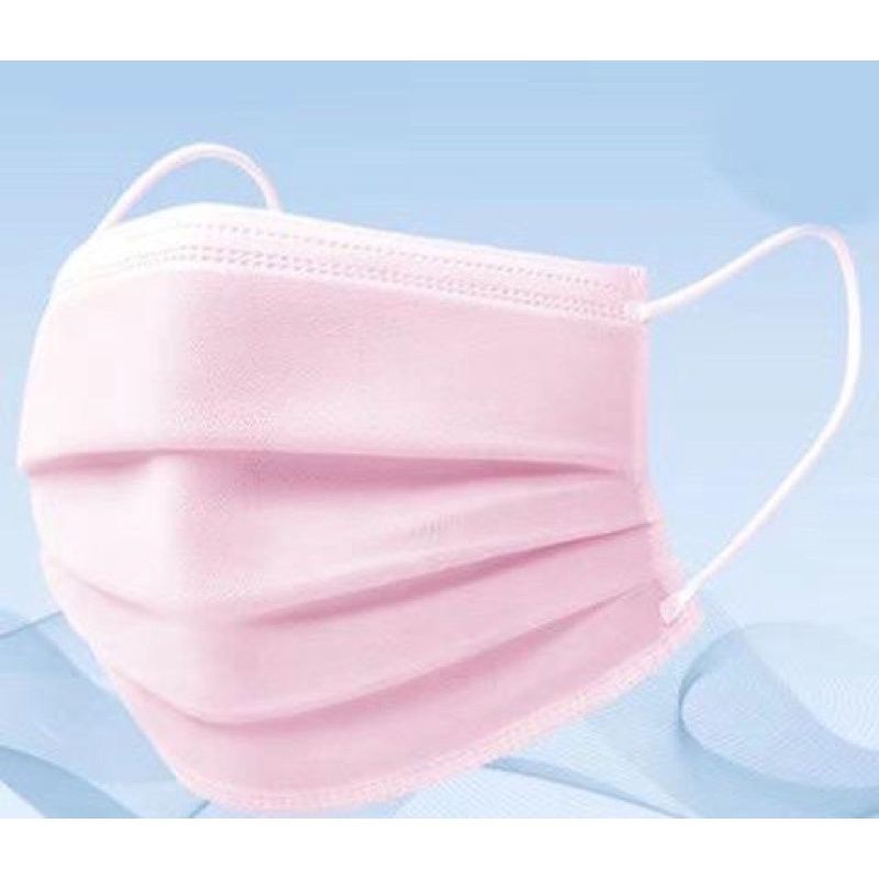 MASKER EARLOOP 3PLY WARNA PINK  |  MASKER CANTOL 3 PLY