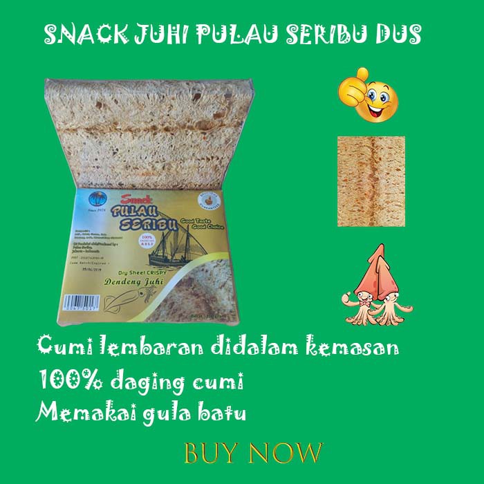 

Snack Juhi Pulau Seribu dus makanan ringan cemilan cumi kering 100 gr