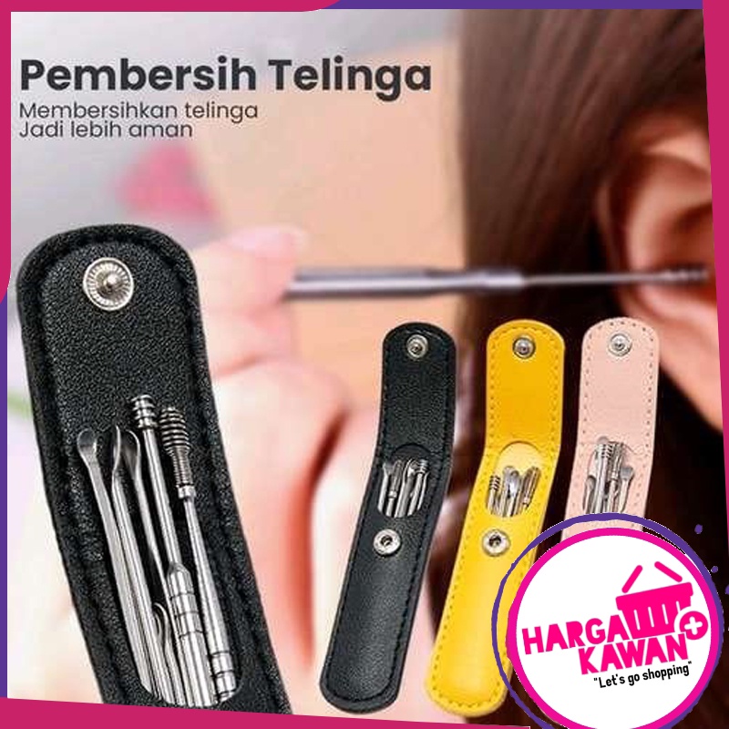 Set Pembersih Telinga Mini Korek Kuping Ear Wax Picker isi 6 PCS