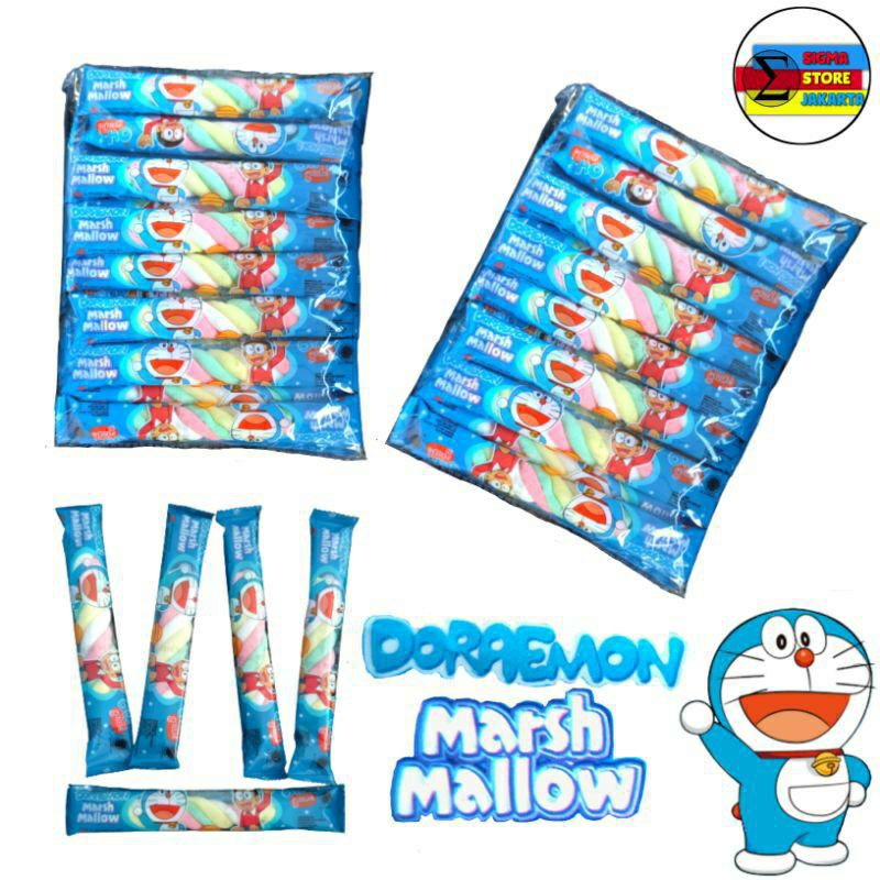 Marshmallow Kepang Doraemon isi 20 pcs