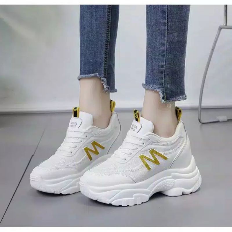 palomita store - sepatu wanita sneaker M emas