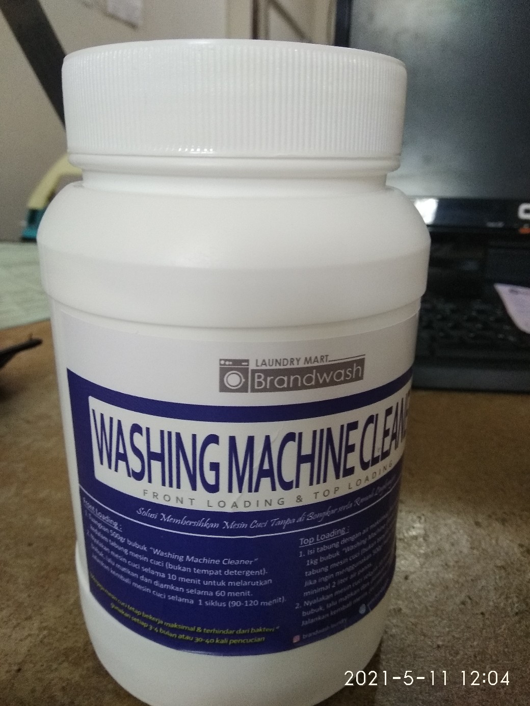 Bubuk Pembersih Mesin Cuci Brandwash 1 Kg Powder Washing Machine Cleaner