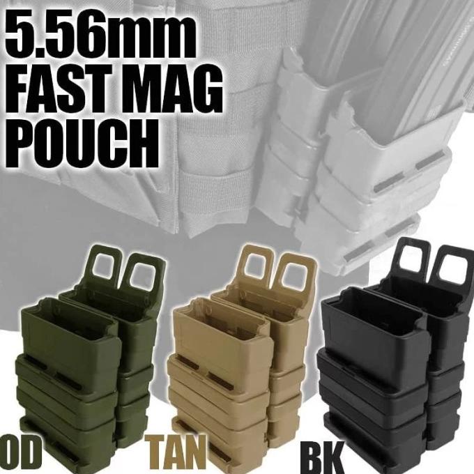 Holster Double Pouch Tactical 5.56 versi M4 MAG cepat tarik Airsoft