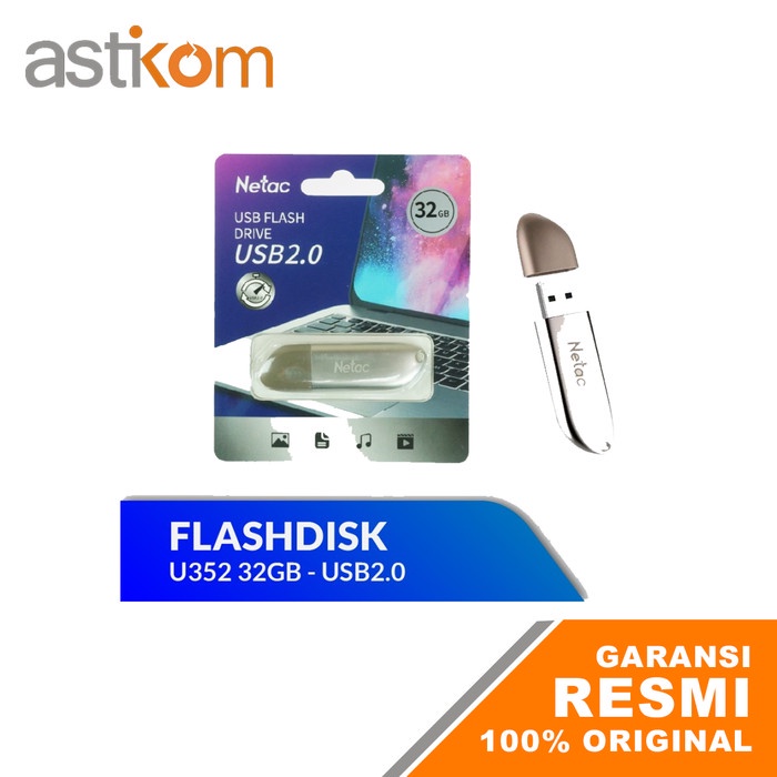 Flashdisk Netac U352 32GB USB2.0 Metal Design