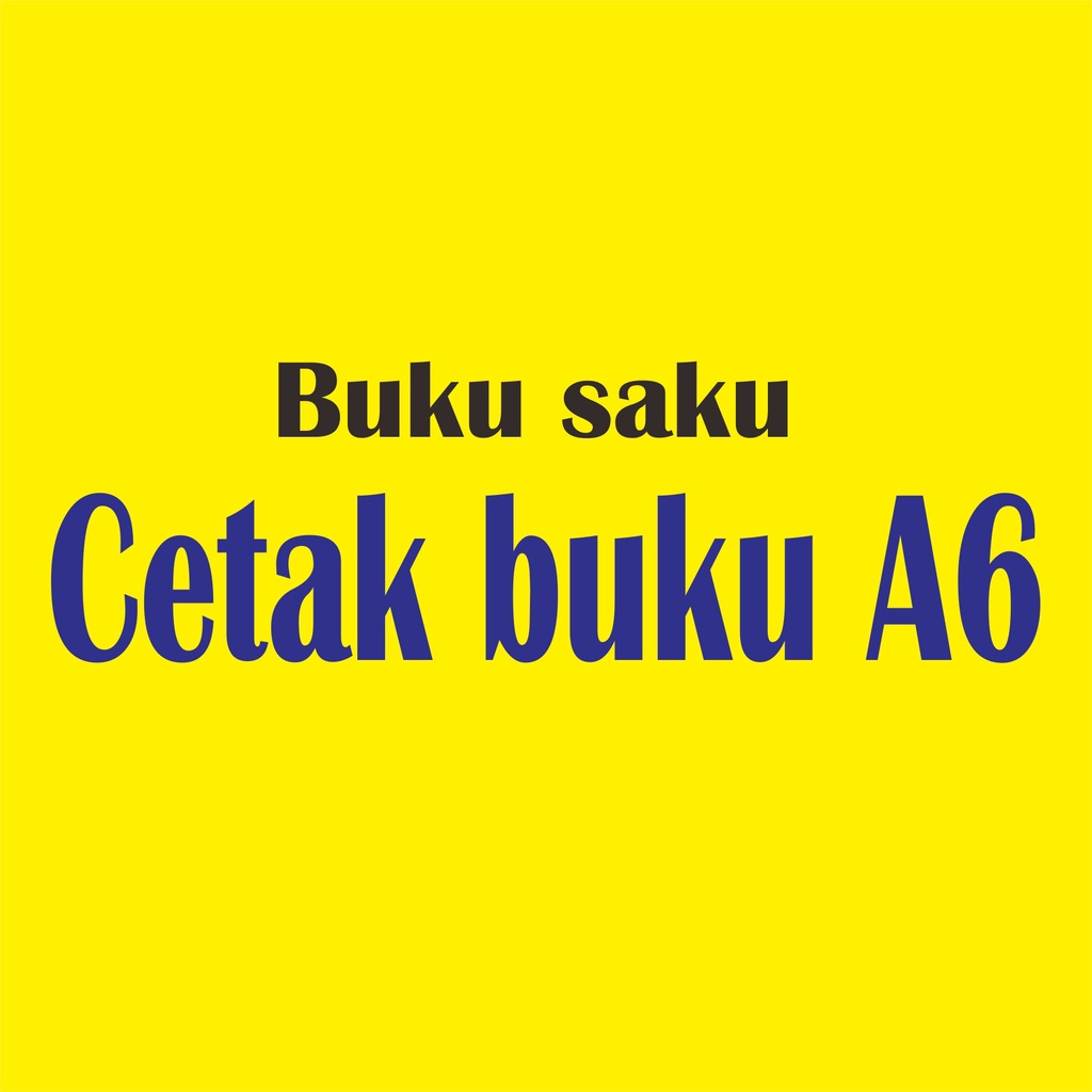 

cetak buku saku a6 isi 8 lembar plus sampul