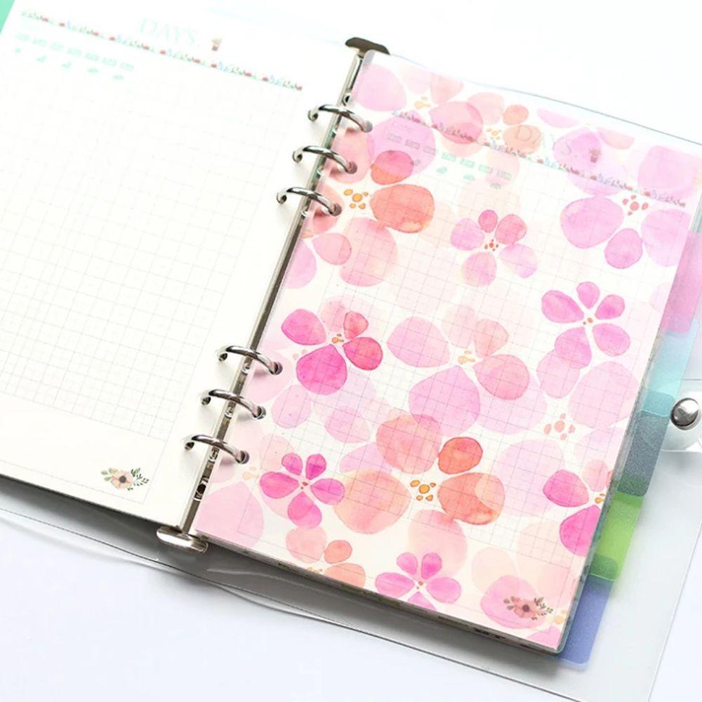 【 ELEGANT 】 Binder Index Sekat 6pcs/set Alat Tulis 6-Ring Binder Notepads Diary A5 A6 Separator Page