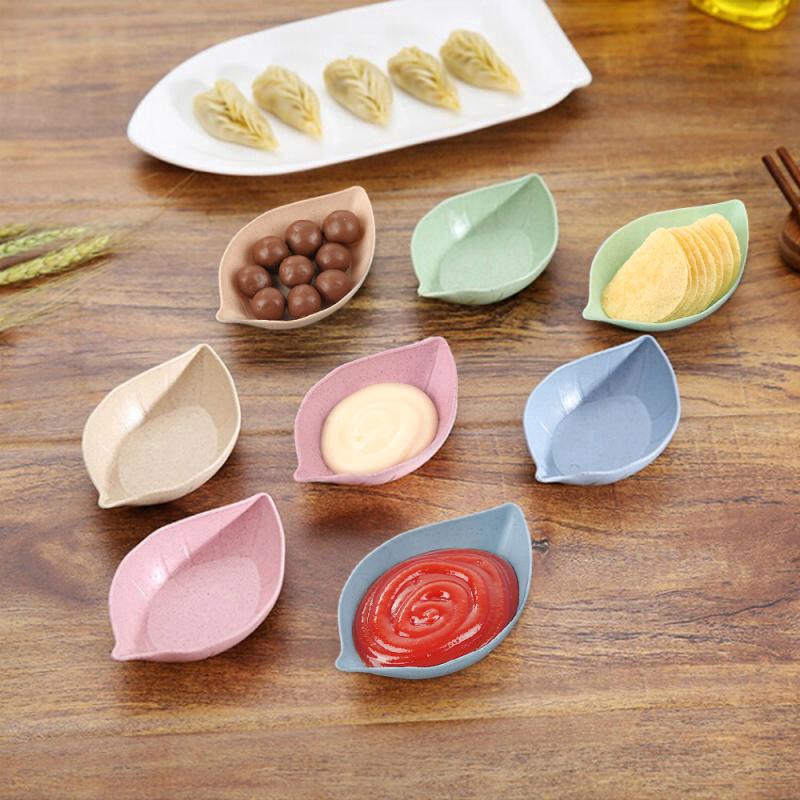 Kitchen Multipurpose Seasoning Bowl snack plate Sauce Dish Seasoned Mustard Wheatgrass Bowl Saucer Easy To Clean Kitchen Tools