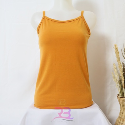 Singlet Wanita / Tangtop premium Wanita / Tanktop Polos / Tank Top Tali Kecil / SIZE M & L-MUSTARD