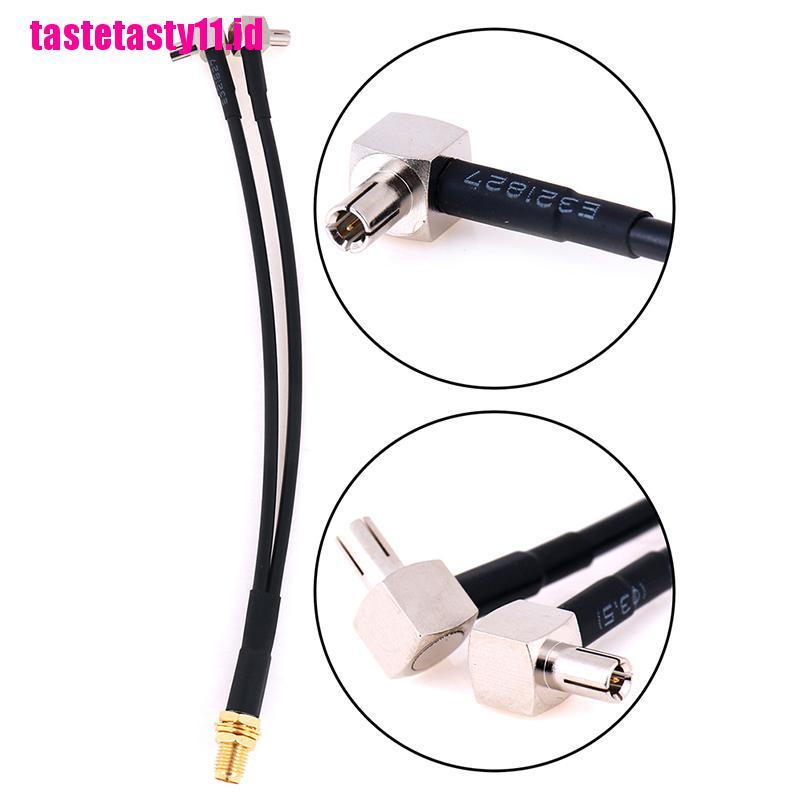 【TTID】15cm sma female to 2 x ts9 male plug y splitter combined pigtail cable rg