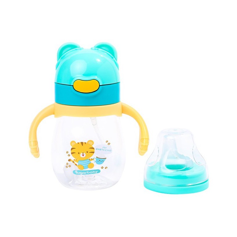 Sugar Baby Tritan Sippy Cup 2 In 1 270ml Babyccino Green Botol Minum Hijau GR02