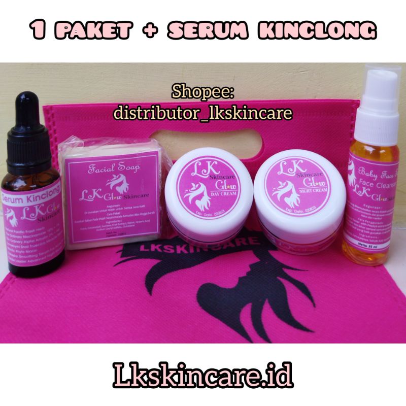 1 Paket Cream LK skincare + Serum Kinclong / serum jerawat | BPOM