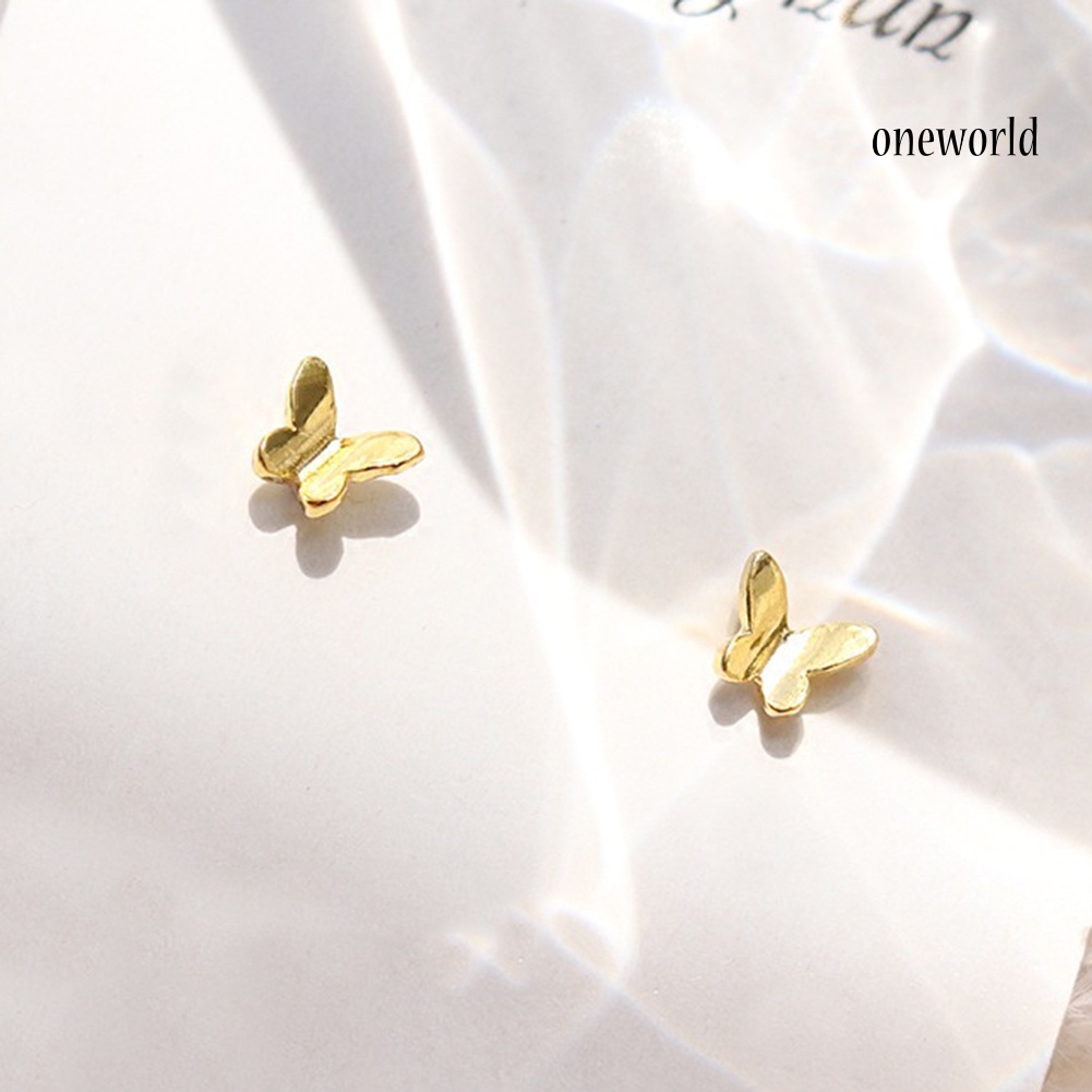 OW@ Fashion Women Mini Butterfly Ear Stud Piercing Earrings Jewelry Birthday Gift