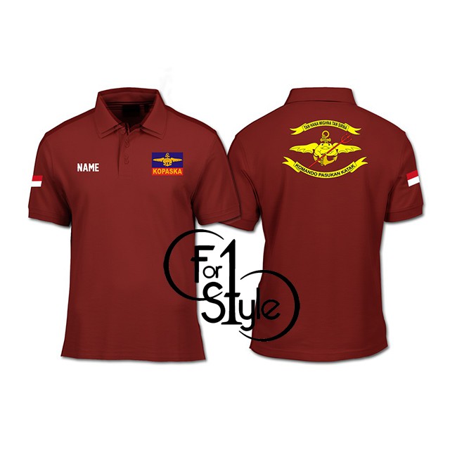 KAOS POLO SHIRT KOPASKA (GRATIS TAMBAH NAMA)