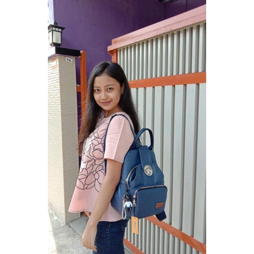 Ransel erlina by biru tsabita/tas ori/tas murah
