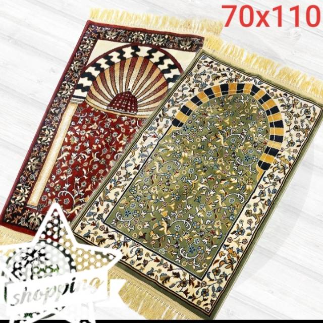 Original Sajadah Raudah Tebal 10 mm Lebar 80x120 Perlengkapan Sholat Sejadah Raudah