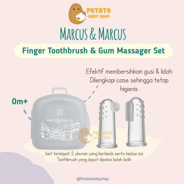 Marcus &amp; Marcus Finger Toothbrush &amp; Gum Massager Set