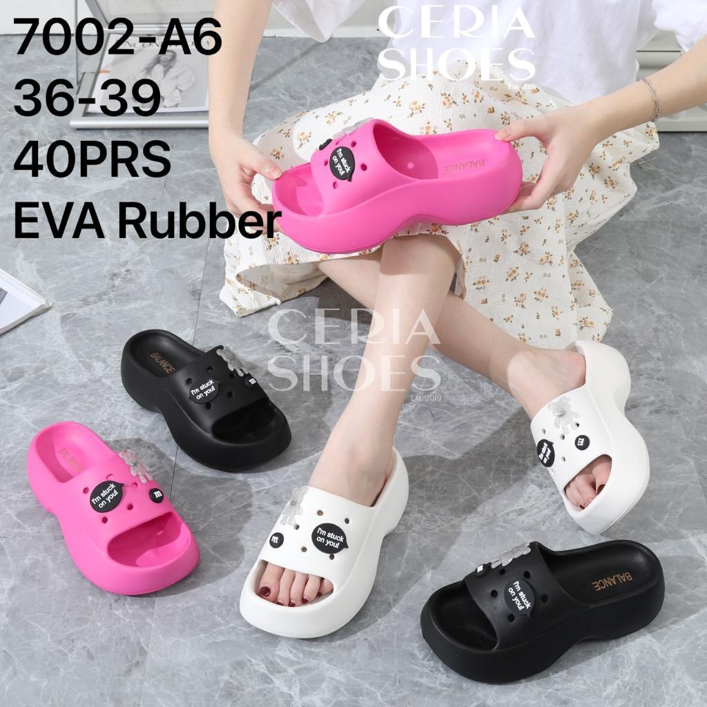 Balance EVA Sandal Slop Wanita Wedges Import Tebal 5 Cm SOU Jabbitz Bahan Spons Super Ringan Empuk Elastis Non-Slip Sole