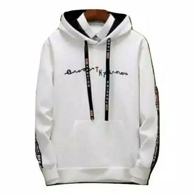 Sweater hodie pria/wanita off white