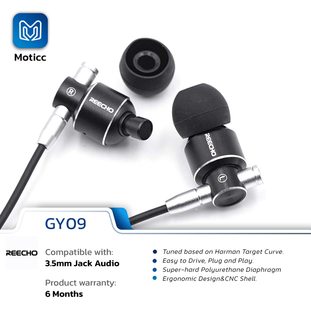 REECHO GY09 with Mic Earphone for Basshead