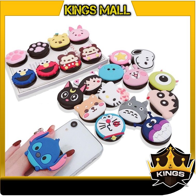 KINGS - 469 Pop Socket HP 3D Karakter Cartoon / Pop Socket 3D / Pop Socket Aksesoris HP
