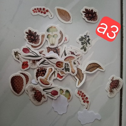 

1 buah stiker kecil motif dedaunan musim gugur sticker share stiker sample ukuran kecil sekali