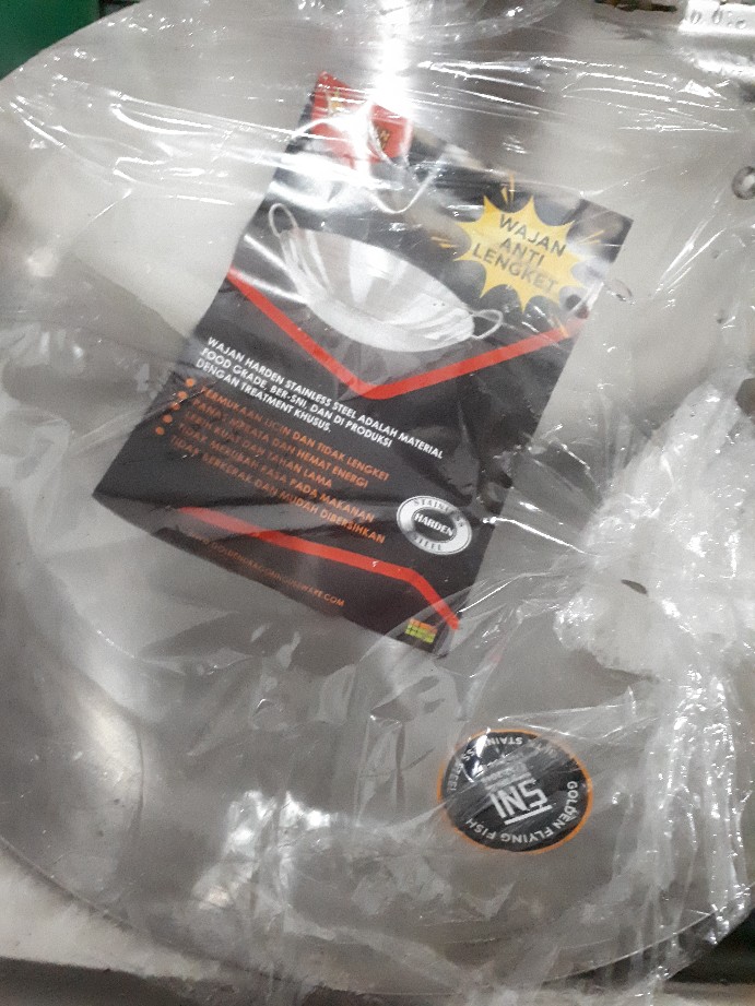 Kuali / Wajan Harden Stainless Steel 40cm Golden Flying Fish