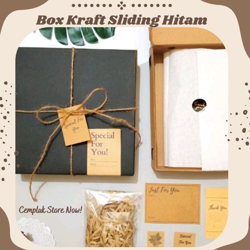 

BOX KRAFT SLIDING| PAKET BOX HAMPERS| BOX KADO (WITH PAPER BAG)