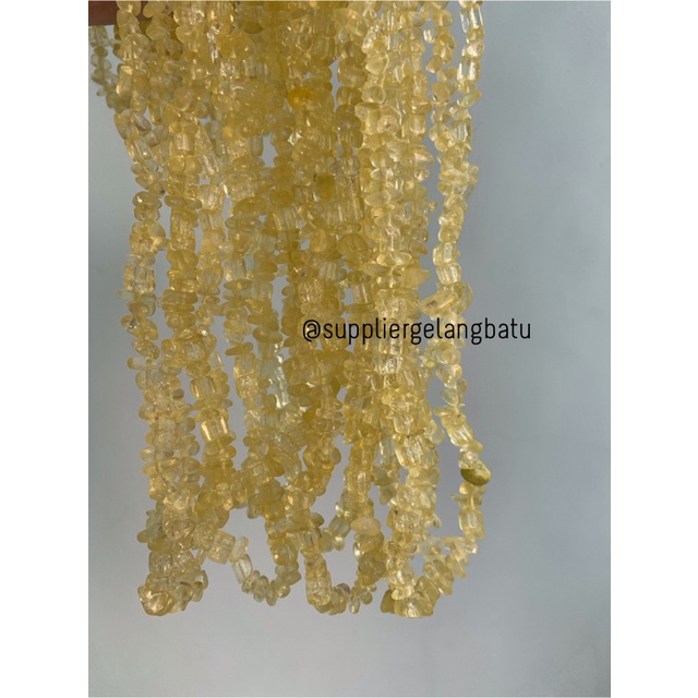 kerikil Batu YELLOW QUARTZ kuarsa kuning 1cm kilap renteng aksesoris