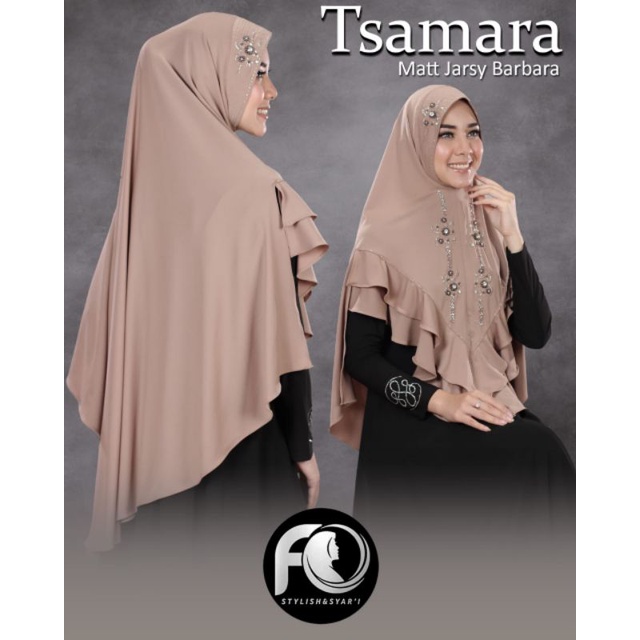 STAMARA ori FO Hijab Syar'i Khimar Jumbo Instan Simple Soft pad