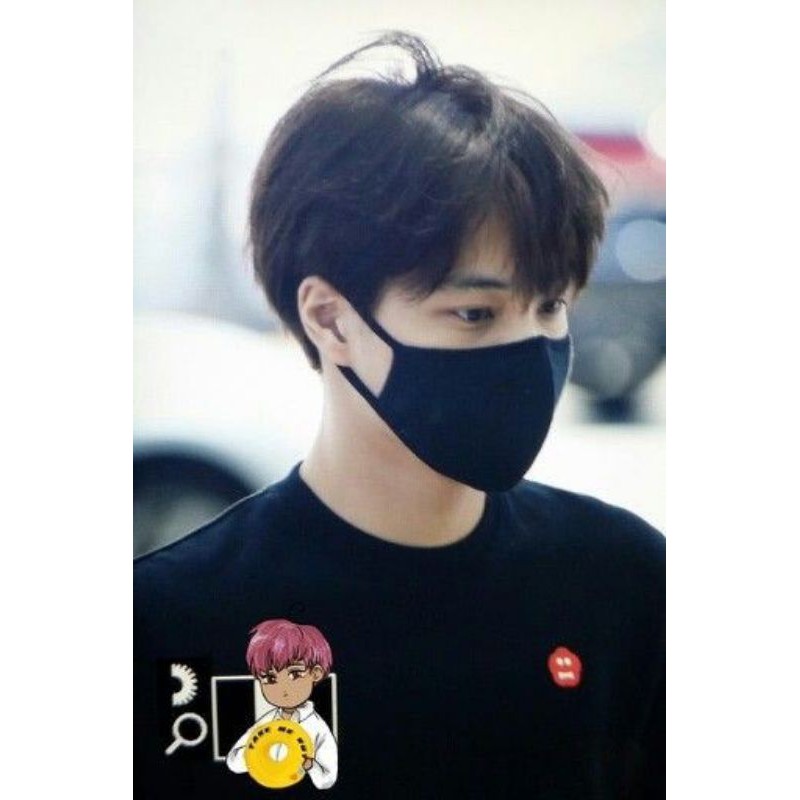 masker cowok polos | masker kain katun | masker 2 lapis