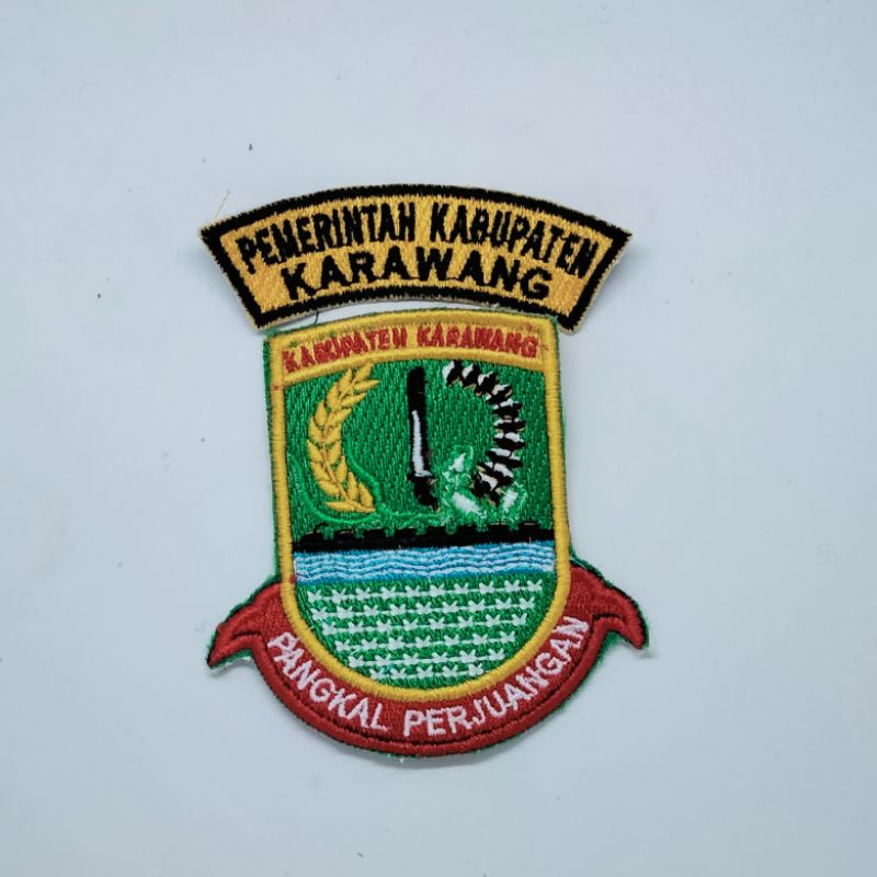 Jual Logo Bordir Kabupaten Karawang Begde Badge Logo Emblem