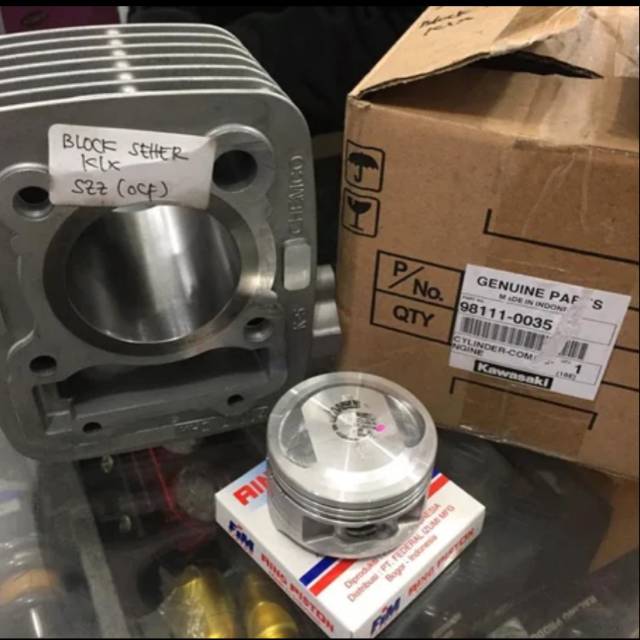 blcok seher standar klx 150/dtracker ori kawasaki, set piston fim