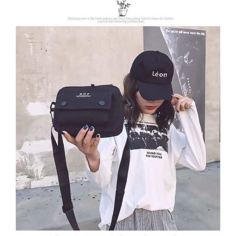 Tas Selempang Sling Bag Kanvas Pria Wanita Murah Tas Batam